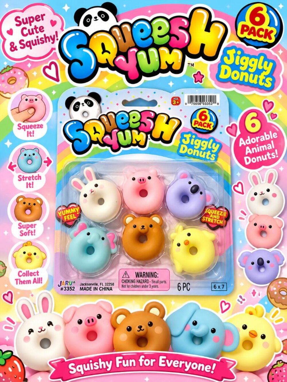 Squeesh Yum Donuts 6-Pack